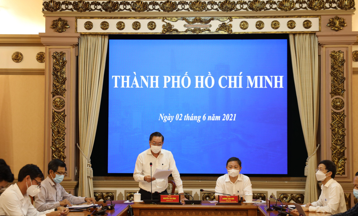 Chủ trì ở đầu cầu TPHCM là Phó Chủ tịch UBND TPHCM Dương Anh Đức