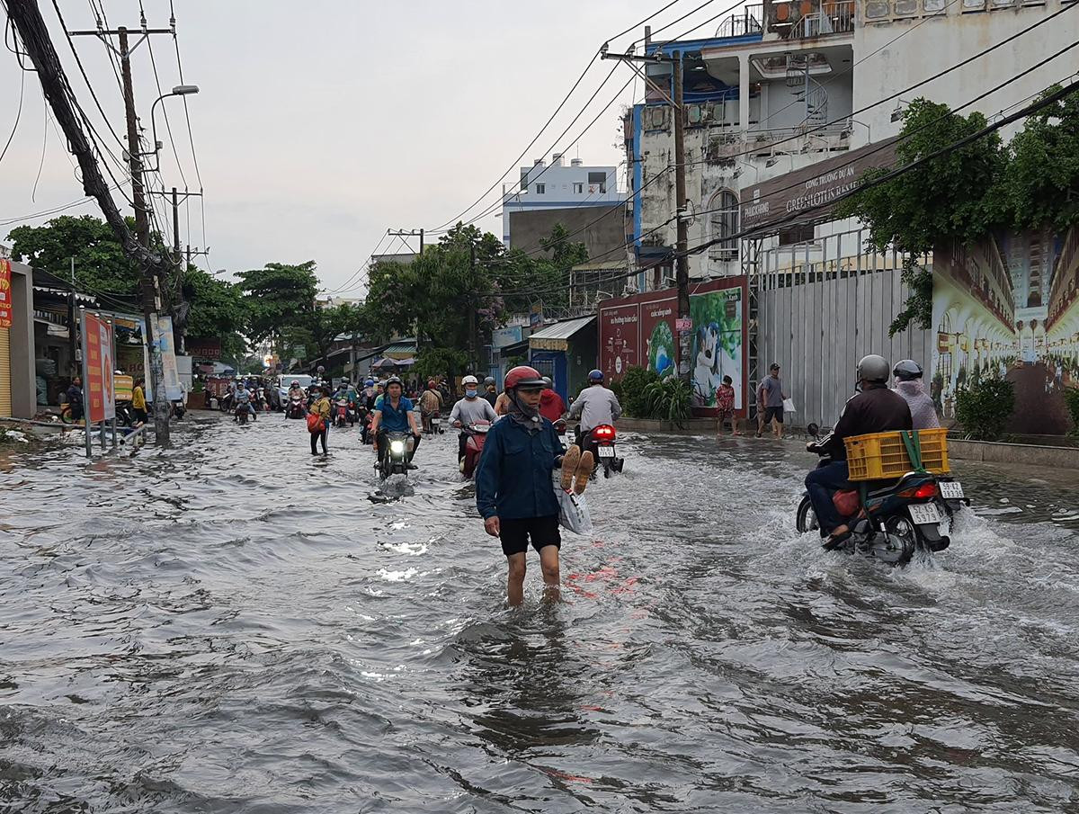 Một chủ quán cà phê trên đường Phan Anh cho biết, tình trạng cứ mưa là ngập đã xảy ra nhiều năm nay. Nước ngập mang theo đủ loại rác từ ngoài đường tràn vào nhà khiến cuộc sống người dân bị đảo lộn. Một chủ quán cà phê trên đường Phan Anh cho biết, tình trạng cứ mưa là ngập đã xảy ra nhiều năm nay. Nước ngập mang theo đủ loại rác từ ngoài đường tràn vào nhà khiến cuộc sống người dân bị đảo lộn.