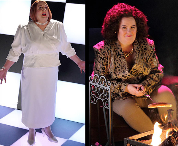 Danh hài Peter Kay và Susan Boyle trong tiết mục hài. Danh hài Peter Kay và Susan Boyle trong tiết mục hài