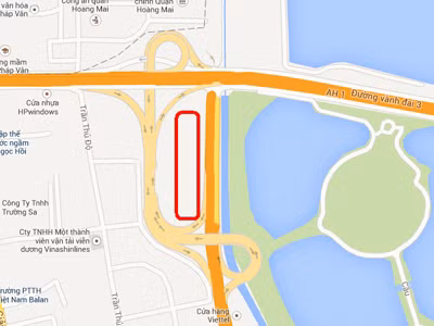 Ảnh vị trí dự kiến xây dựng bến xe Pháp Vân. Ảnh: sỹ lục