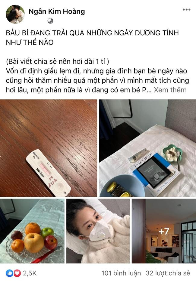 Salim thông báo nhiễm COVID-19 khi đang trong thai kỳ. - Ảnh: FBNV.