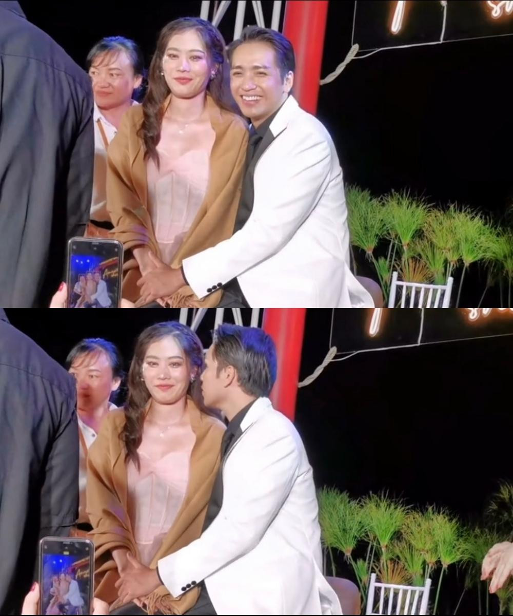 Cư dân mạng còn bắt được khoảnh khắc Bạch Công Khanh ủ ấm tay cho Nam Em. - Ảnh: Tổng hợp từ Internet.