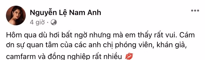 Nam Anh cảm thấy vui trước sự quan tâm của mọi người dành cho mình.