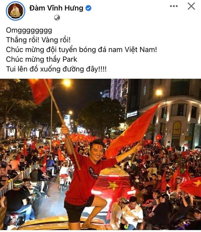 Các sao Việt liên tục đăng bài chúc mừng đội tuyển U23 Việt Nam.