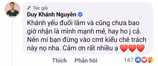 Duy Khánh tự nhận bản thân yếu đuối sau khi phải nhận nhiều "gạch đá" vì phần thể hiện trong chương trình "Sao Nhập Ngũ".
