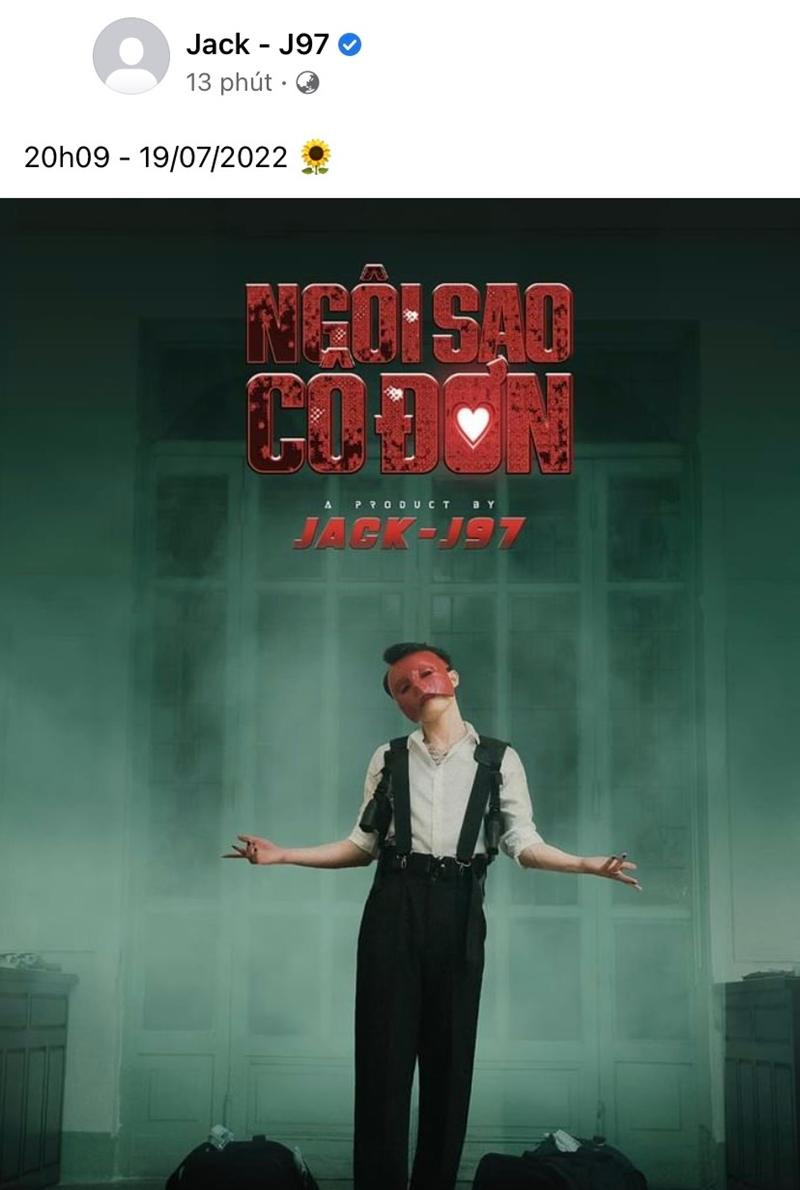 Jack trở lại với biểu tượng hoa hướng dương - biểu tượng thường được anh sử dụng với người hâm mộ. - Ảnh: FBNV. Jack trở lại với biểu tượng hoa hướng dương - biểu tượng thường được anh sử dụng với người hâm mộ. - Ảnh: FBNV.