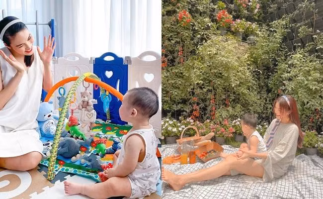 Quý tử nhà Lan Khuê được cư dân mạng mệnh danh là "cậu bé vàng trong làng đầu thai".