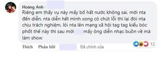 Bình luận của Hoàng Anh khiến BTC chương trình bất bình. Bình luận của Hoàng Anh khiến BTC chương trình bất bình.