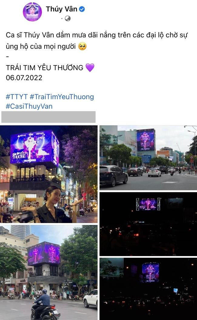 Hình ảnh Thúy Vân xuất hiện ở những địa điểm đắc địa, đông người qua lại. - Ảnh: FBNV