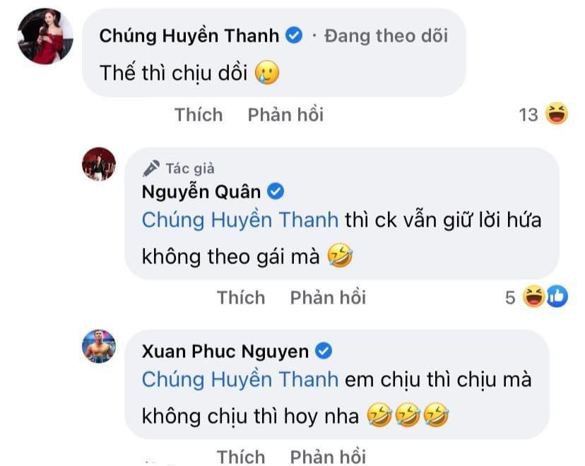 Jay Quân và Xuân Phúc cùng trêu chọc Chúng Huyền Thanh. Jay Quân và Xuân Phúc cùng trêu chọc Chúng Huyền Thanh.