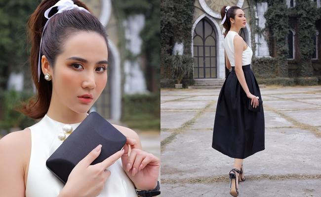 Huyền Lizzie hóa quý cô cổ điển trong sự kiện cuối năm.