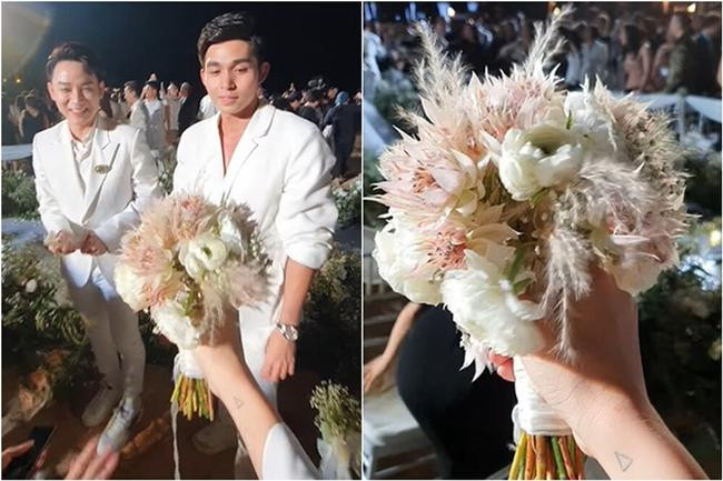 được Trúc Nhân và Jun Phạm nhiệt tình giành hoa cưới giúp. - Ảnh: FBNV.