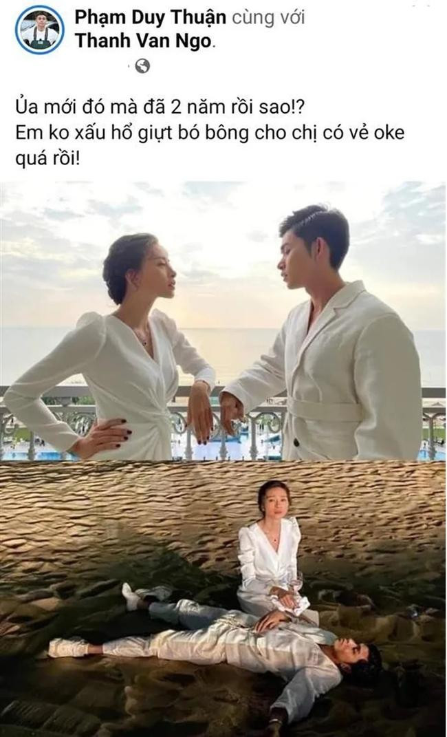 Sau khi "cướp" được bông cho người chị thân thiết, Jun Phạm nằm... ngủ quên trên bờ biển. - Ảnh: FBNV.