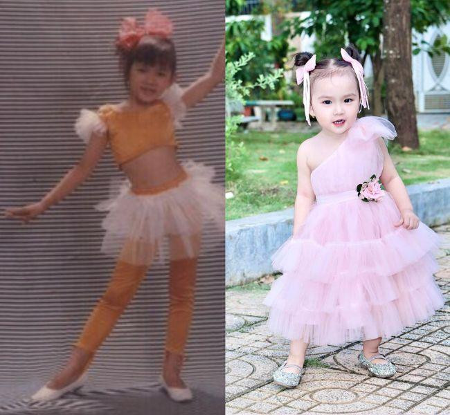 Người hâm mộ của Thu Thủy nhận xét 2 mẹ con hồi nhỏ không chỉ có nét mặt giống nhau mà còn cùng toát lên khí chất nghệ sĩ tương lai.