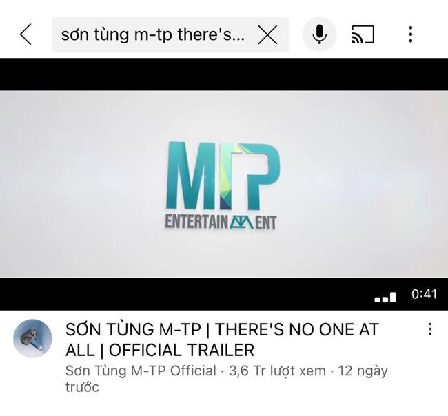 Khi gõ tìm kiếm trên YouTube, MV There’s No One At All không còn hiển thị. Khi gõ tìm kiếm trên YouTube, MV There’s No One At All không còn hiển thị.