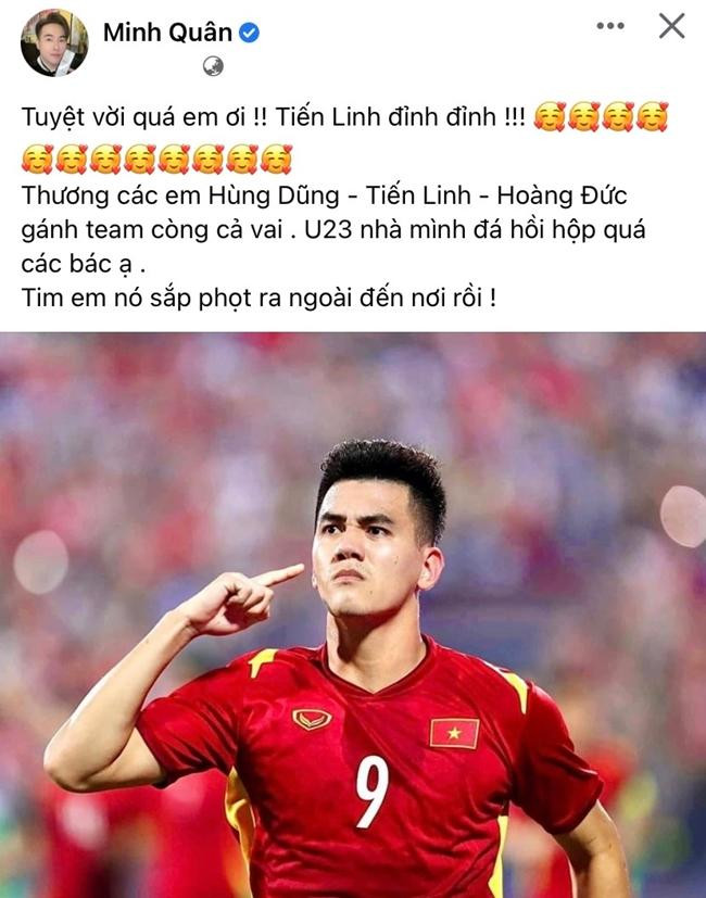 Các sao Việt tưng bừng mừng chiến thắng của đội tuyển nước nhà. - Ảnh: FBNV. Các sao Việt tưng bừng mừng chiến thắng của đội tuyển nước nhà. - Ảnh: FBNV.