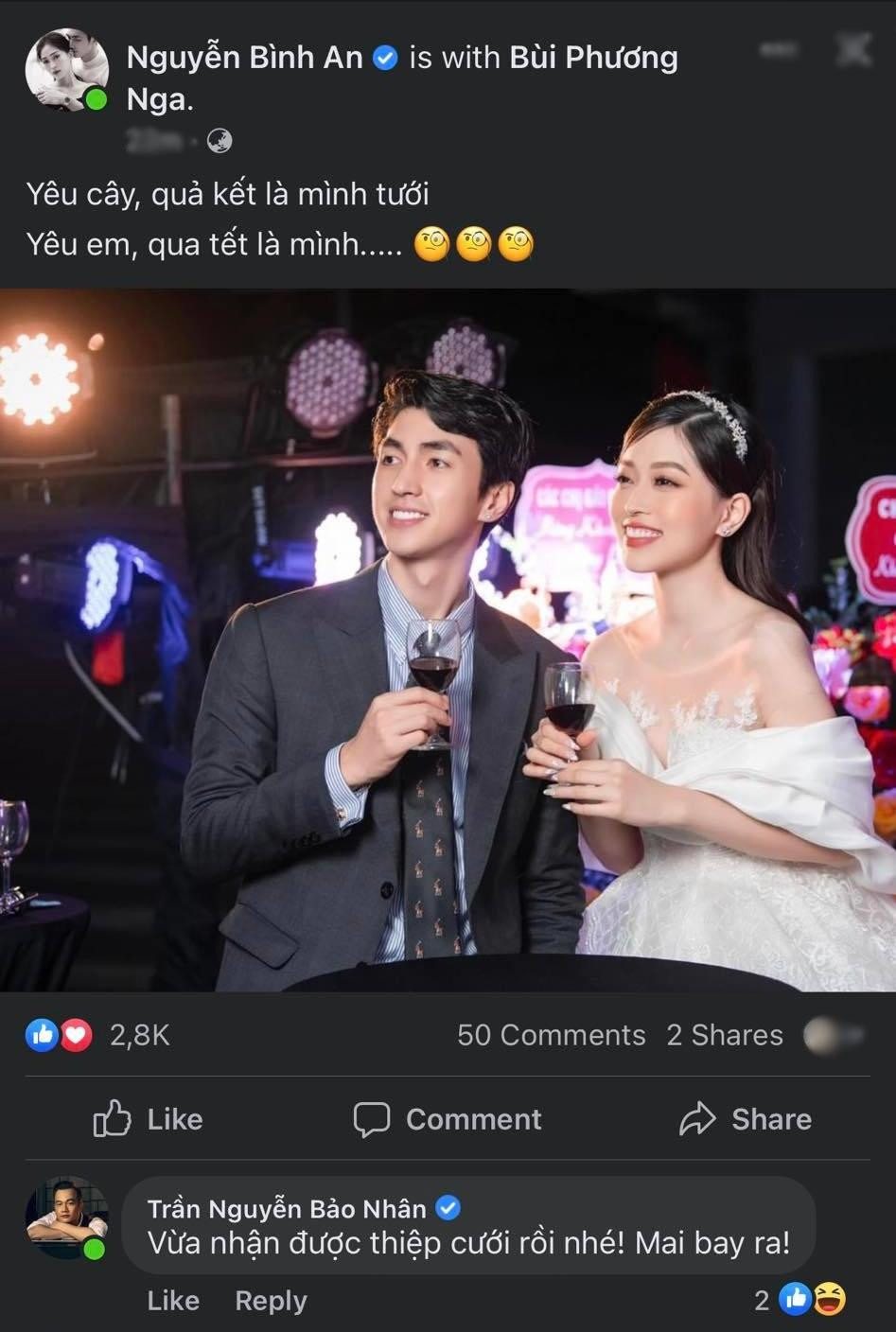 Bài đăng của Bình An khiến công chúng háo hức mong chờ một đám cưới đẹp trong showbiz Việt đầu năm mới 2022.