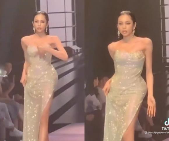 Màn catwalk khiến Lương Mỹ Kỳ nhận nhiều "gạch đá".