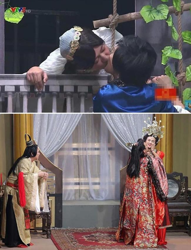 Trường Giang hôm Kim Tuyến và Kathy Uyên trên sân khấu. Trường Giang hôm Kim Tuyến và Kathy Uyên trên sân khấu.