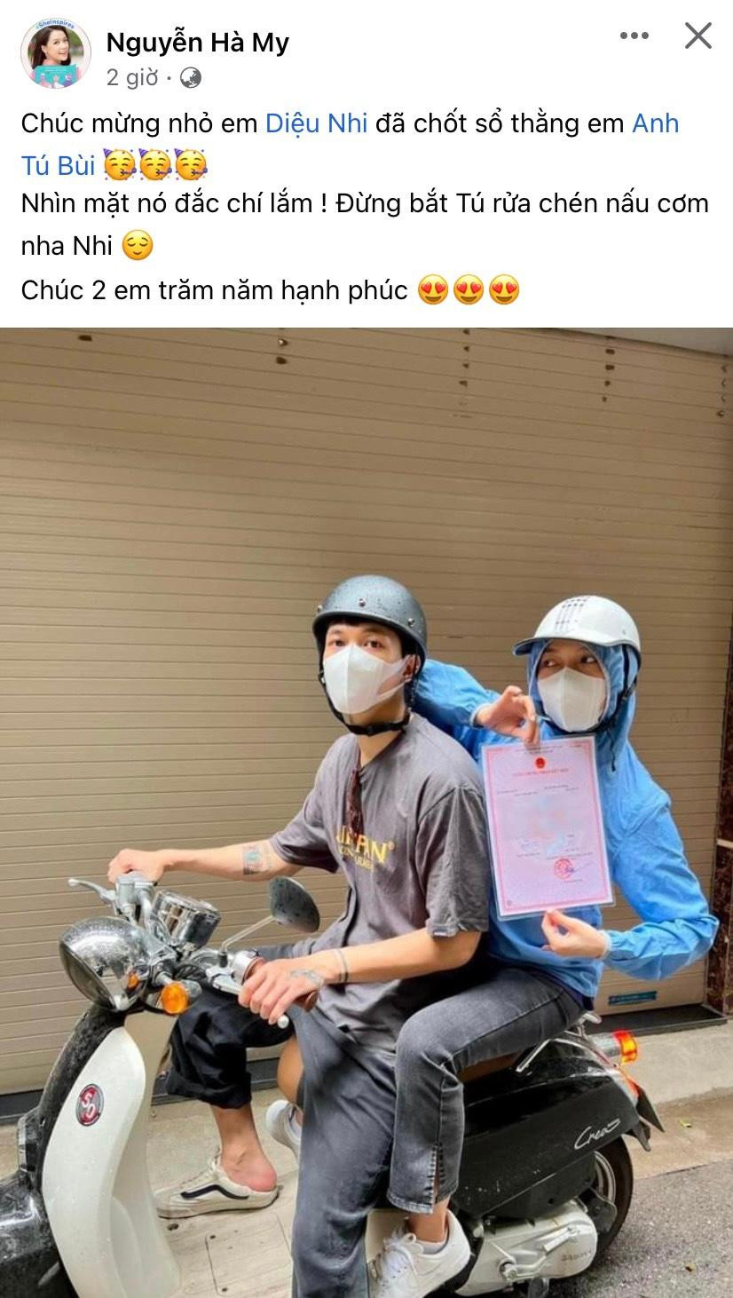 Sam nhắn nhủ Diệu Nhi đừng bắt Anh Tú rửa chén nấu cơm.