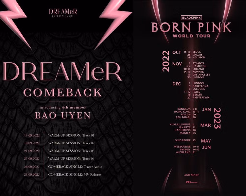 Cư dân mạng cho rằng poster của DREAMeR đã đạo nhái thiết kế của BLACKPINK. Cư dân mạng cho rằng poster của DREAMeR đã đạo nhái thiết kế của BLACKPINK.