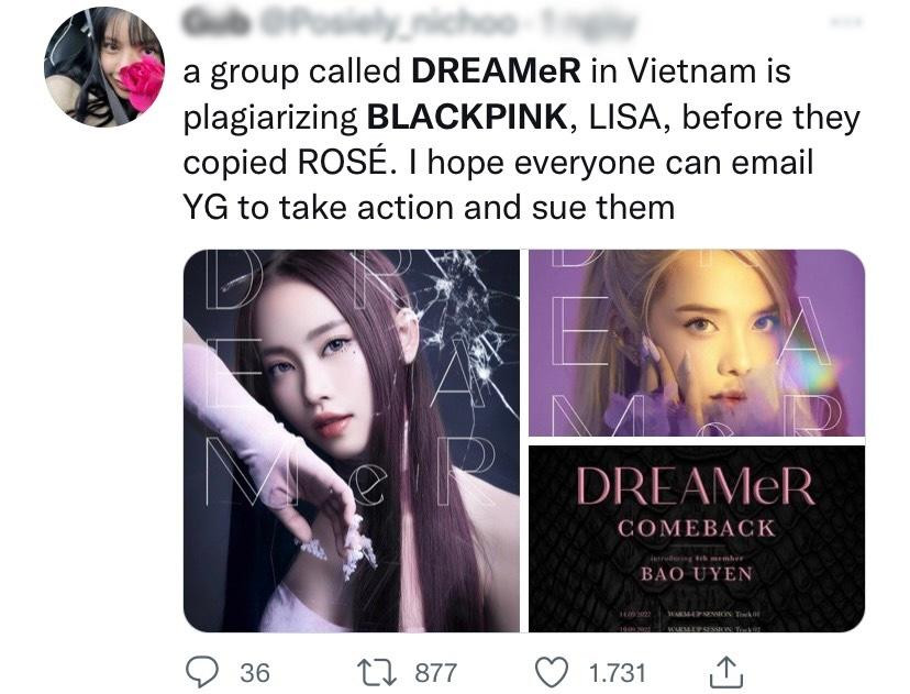 Người hâm mộ BLACKPINK muốn YG khởi kiện nhóm nhạc Việt - DREAMeR. Người hâm mộ BLACKPINK muốn YG khởi kiện nhóm nhạc Việt - DREAMeR.