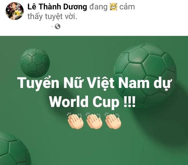 Ngô Kiến Huy vui mừng trước chiến thắng của đội tuyển bóng đá nữ. Ngô Kiến Huy vui mừng trước chiến thắng của đội tuyển bóng đá nữ.