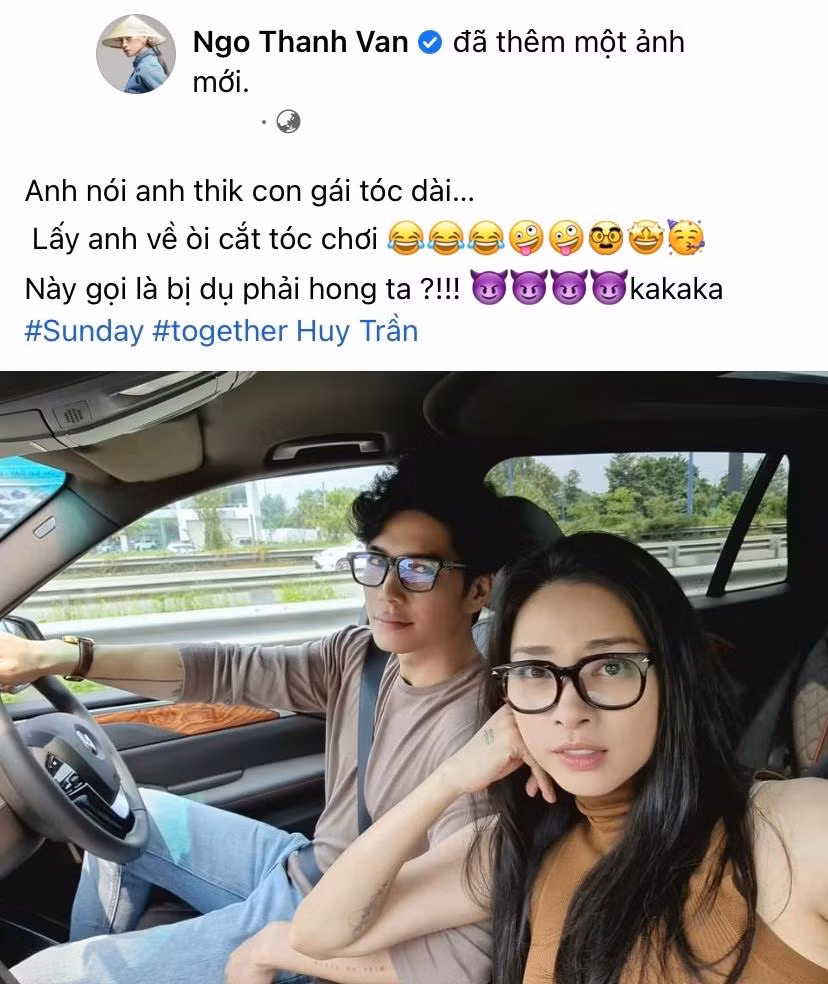 Ngô Thanh Vân ngày càng trẻ trung sau khi cưới Huy Trần. Ảnh: FBNV