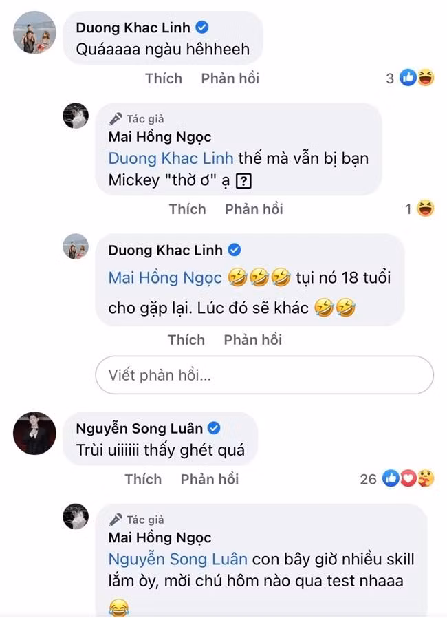 Đông Nhi và Dương Khắc Linh thường có những tương tác hài hước trên mạng xã hội liên quan tới các con. - Ảnh: FBNV.
