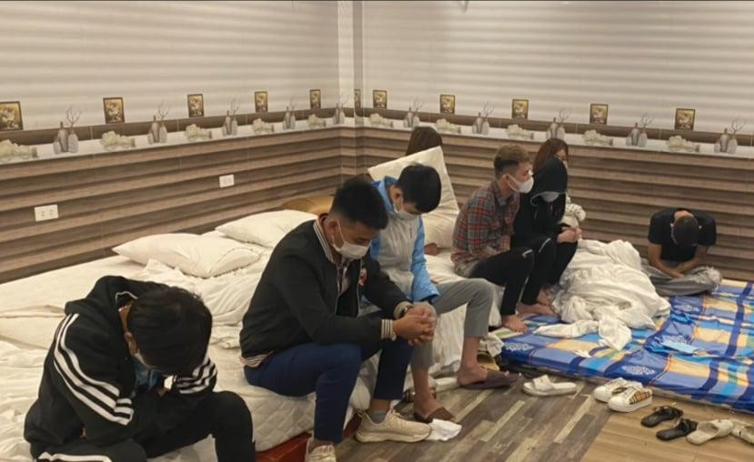 Hiện trường vụ bắt giữ. Ảnh Công an Bắc Ninh Hiện trường vụ bắt giữ. Ảnh Công an Bắc Ninh