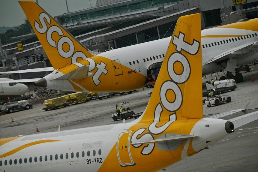 Một chuyến bay của Scoot đã gặp phải sự nhiễu động trên hành trình từ Singapore đến Quảng Châu, Trung Quốc ngày 6/9. Ảnh: Kua Chee Siong.