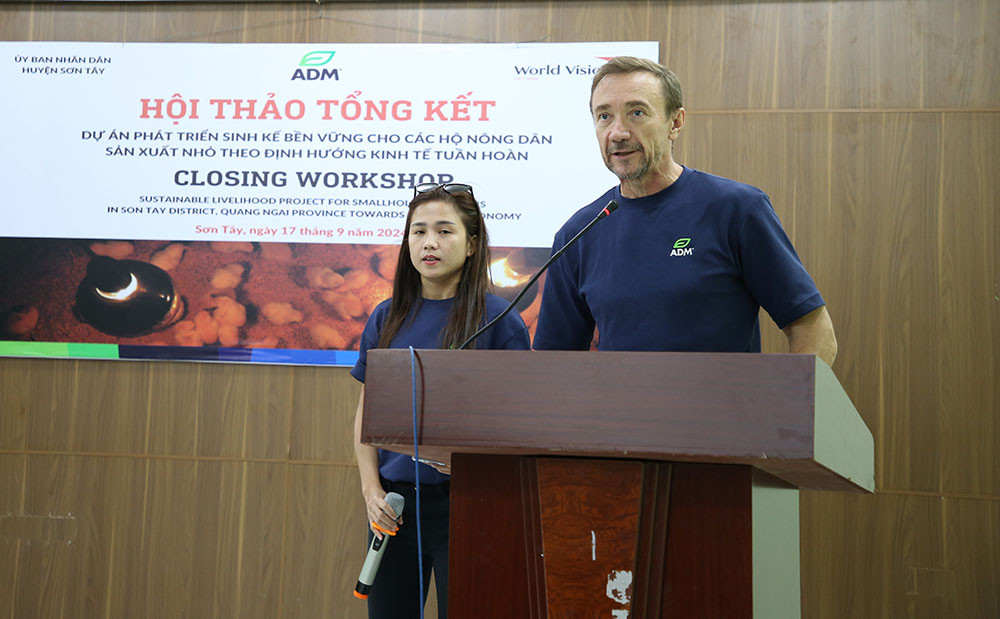 Phát biểu tại sự kiện, ông Gerald Wilflingseder, Chủ tịch Chi nhánh Dinh dưỡng vật nuôi Khu vực Châu Á Thái Bình Dương của ADM nhấn mạnh: “Dự án này khẳng định lại cam kết của chúng tôi đối với nền nông nghiệp bền vững và phát triển cộng đồng. Bằng cách ủng hộ các sáng kiến giúp tăng thu nhập cho nông dân và nâng cao chất lượng cuộc sống của họ, chúng tôi cam kết đảm bảo an ninh lương thực và dinh dưỡng cho cộng đồng dễ bị tổn thương nhất&quot;