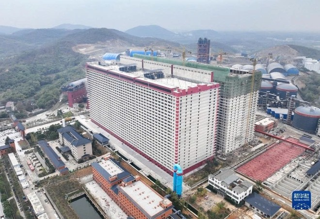 Một mô hình chung cư 26 tầng để nuôi lợn ở Trung Quốc (ảnh: Xinhua)