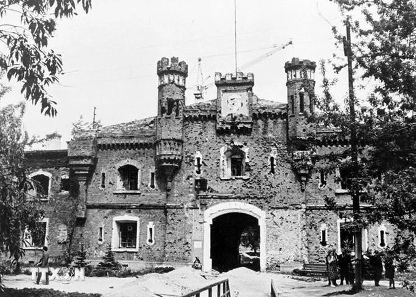 Pháo đài Brest (nay thuộc Belarus) - biểu tượng của lòng dũng cảm và kiên cường của Hồng quân Liên Xô trong Chiến tranh thế giới thứ hai. (Ảnh: Tư liệu quốc tế/TTXVN)