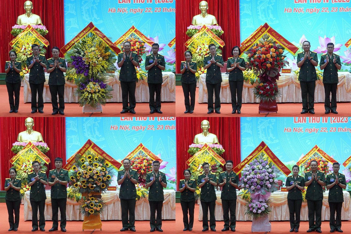 Đại diện Ban Công đoàn Quốc phòng, Ban Thanh niên Quân đội, Ban Phụ nữ Quân đội và các tổ chức quần chúng trong Học viện KTQS chúc mừng đại hội. Đại diện Ban Công đoàn Quốc phòng, Ban Thanh niên Quân đội, Ban Phụ nữ Quân đội và các tổ chức quần chúng trong Học viện KTQS chúc mừng đại hội.