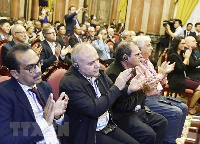 Các đại biểu tham dự. (Ảnh: Thống Nhất/TTXVN) Các đại biểu tham dự. (Ảnh: Thống Nhất/TTXVN)