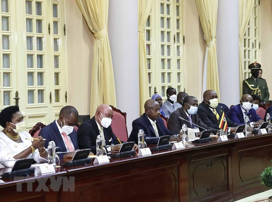 Tổng thống Uganda Yoweri Kaguta Museve phát biểu. (Ảnh: Thống Nhất/TTXVN) Tổng thống Uganda Yoweri Kaguta Museve phát biểu. (Ảnh: Thống Nhất/TTXVN)