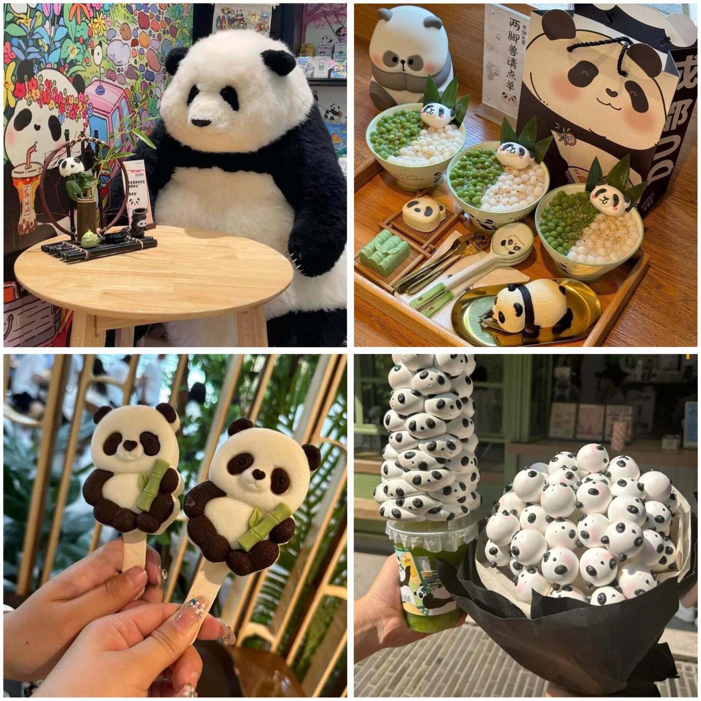 Trên đường phố, phương tiện đi lại cũng xuất hiện hình ảnh gấu trúc. Ảnh: OTrip. Trên đường phố, phương tiện đi lại cũng xuất hiện hình ảnh gấu trúc. Ảnh: OTrip.