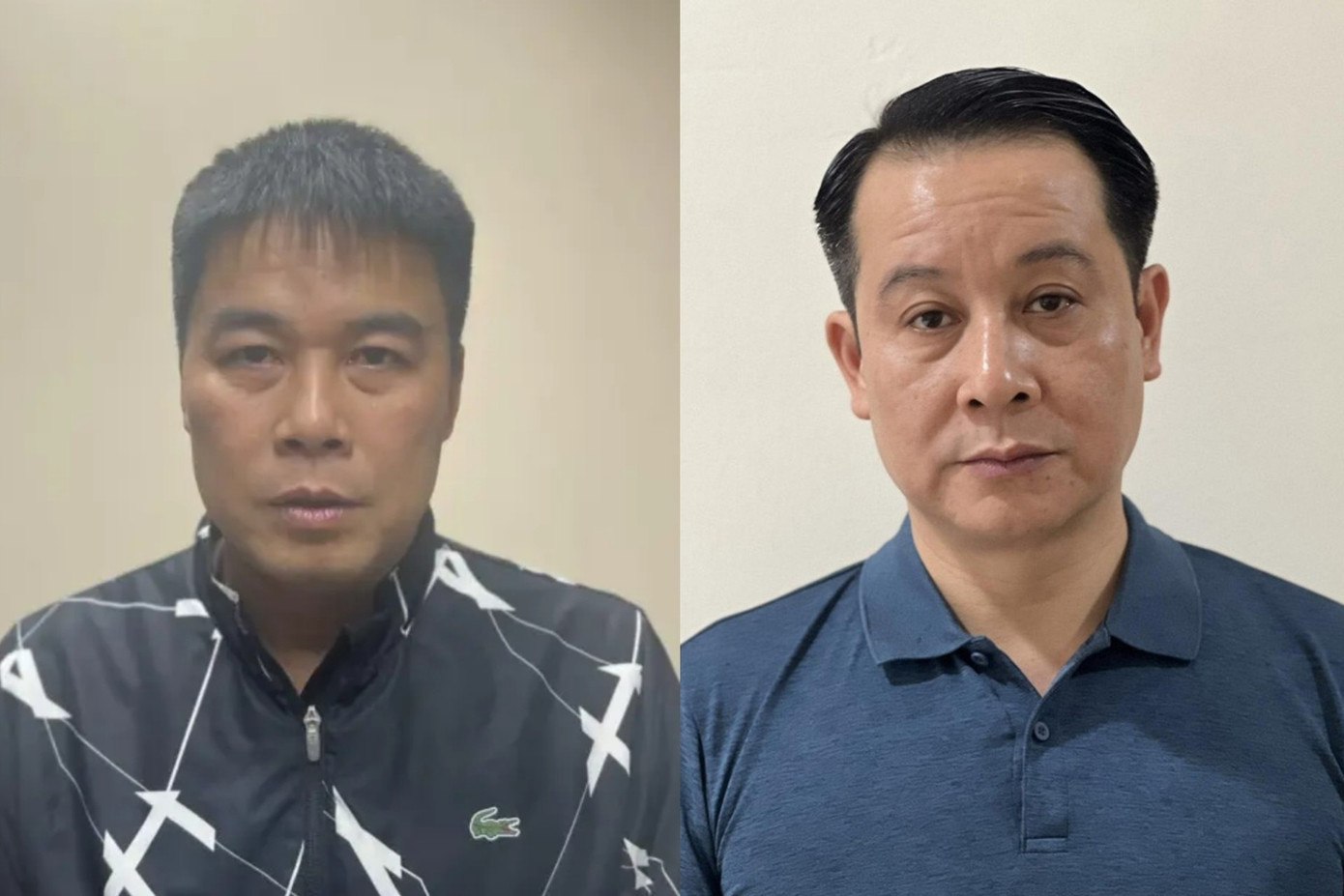 Nguyễn Văn Hậu (trái) khai ông Phạm Hoàng Anh từng nhiều lần gợi ý đưa tiền với tổng số tiền là 5 tỷ và 500.000 USD. Ảnh: Bộ Công an.