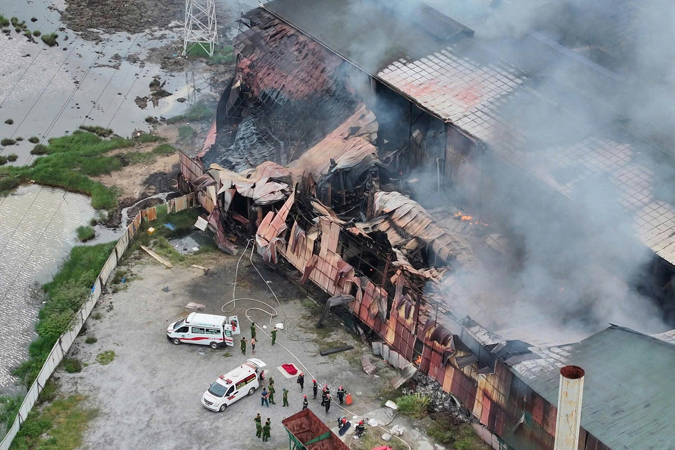 Khu nhà xưởng xảy ra vụ cháy. Ảnh: Lê Trường