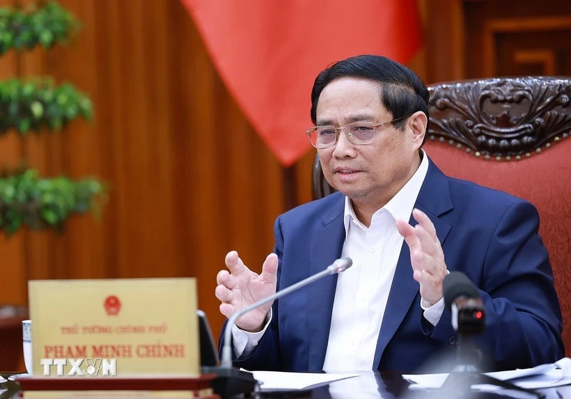 Thủ tướng Phạm Minh Chính chủ trì cuộc họp với ngành Ngân hàng về chính sách tiền tệ. (Ảnh: Dương Giang/TTXVN) Thủ tướng Phạm Minh Chính chủ trì cuộc họp với ngành Ngân hàng về chính sách tiền tệ. (Ảnh: Dương Giang/TTXVN)