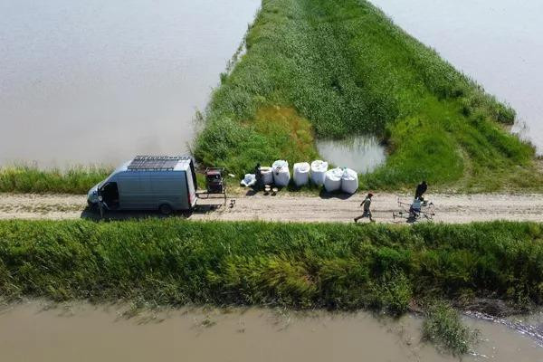 Máy bay không người lái giúp gieo hạt bao phủ tới 150 ha mỗi ngày.