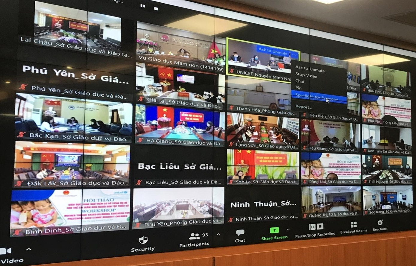 Hội nghị được thực hiện trực tuyến tại các điểm cầu trên cả nước Hội nghị được thực hiện trực tuyến tại các điểm cầu trên cả nước