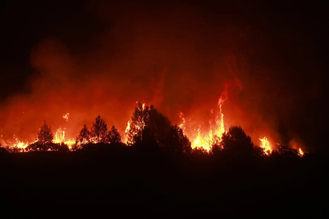 Đám cháy Line Fire bùng phát tại California, vào ngày 7/9. Ảnh: David Swanson/AFP/Getty.