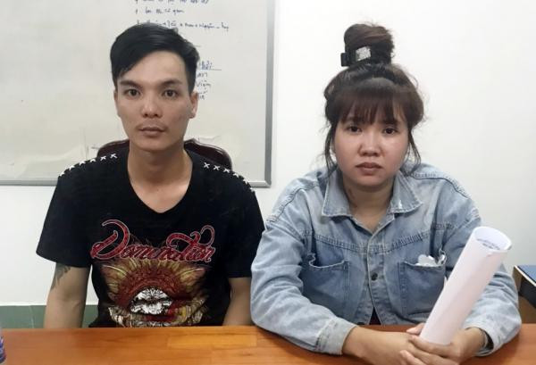 Vợ chồng đối tượng Cao Văn Hoài và Võ Ngọc Trăm.