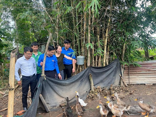 Tỉnh Đoàn Kon Tum thăm mô hình phát triển kinh tế tại xã Đăk Pxi, huyện Đăk Hà. Ảnh: Thái Lâm