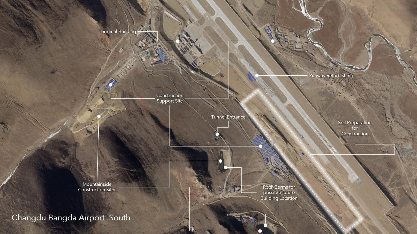 Nằm ở độ cao hơn 4,4m, việc mở đường băng dài hơn 5,5m giây có thể nâng cao đáng kể hoạt động của nhiều loại máy bay trong kho của Không quân Trung Quốc. Đặc biệt là với hai đường băng dài hoạt động, vai trò quân sự của sân bay Bangdu Changda có thể tăng đáng kể cho các hoạt động hàng không trên vùng Đông Tây Tạng. Các cơ sở dưới lòng đất cũng có thể đảm bảo sự hiện diện được bảo vệ của các máy bay và hệ thống vũ khí của PLAAF.