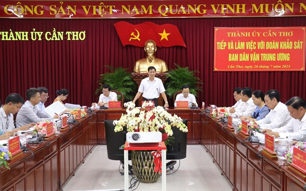 Quang cảnh buổi làm việc. Ảnh: Ngọc Thiện- TTXVN Quang cảnh buổi làm việc. Ảnh: Ngọc Thiện- TTXVN
