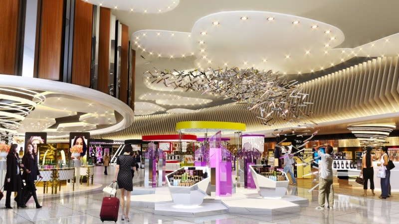 Khu mua sắm tại sân bay Changi.