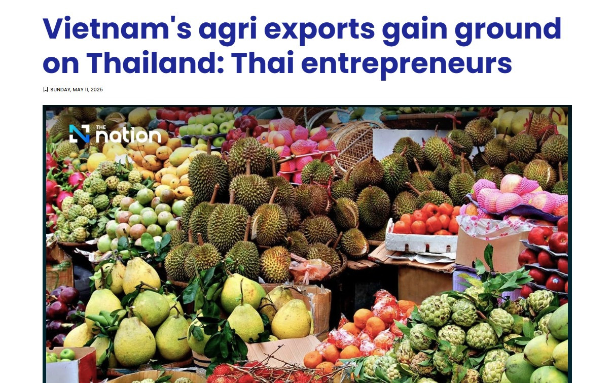 Ảnh chụp màn hình bài viết của tờ The Nation Thái Lan.